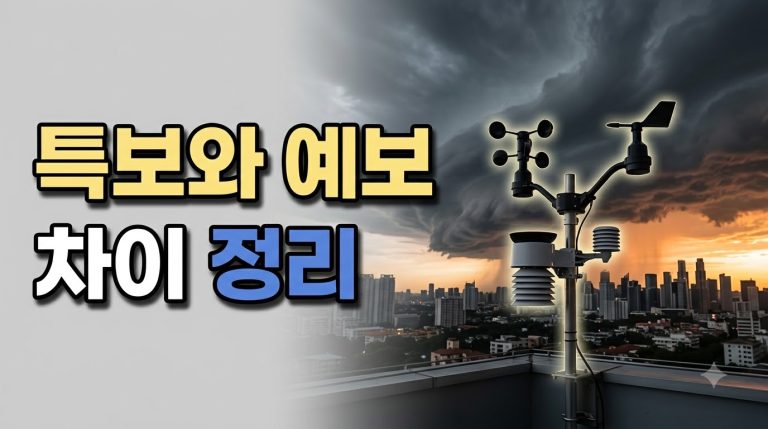 특보 vs 예보 — 헷갈리는 두 개념 정리