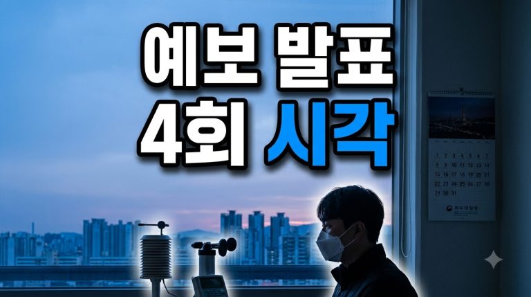 모레 예보가 ‘발표 전’인 이유 — 발표 시각 05·11·17·23시