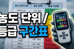 미세먼지 농도 단위와 등급 구간표 완전 정리