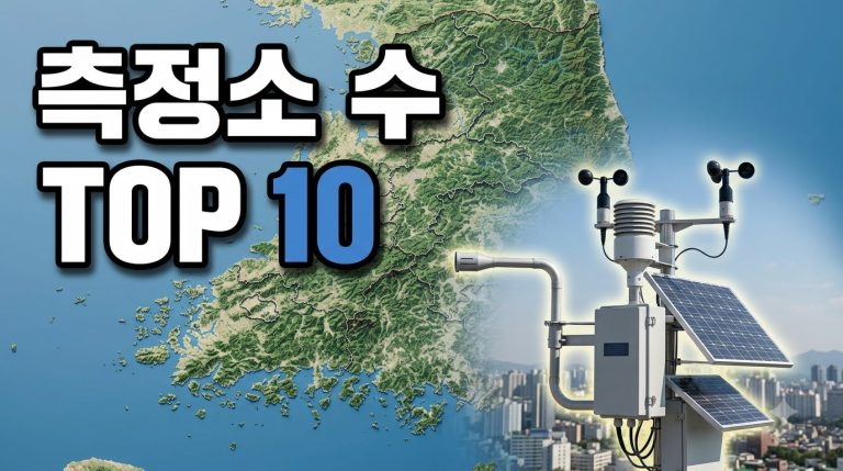 시도별 측정소 수 TOP 10 — 개수순