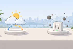미세먼지 예보와 실시간 측정 차이