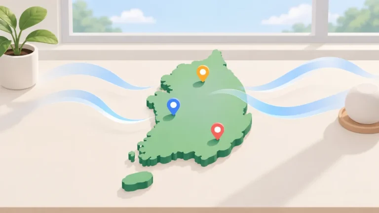 미세먼지 실시간 지도 – 지역값 찾는 법