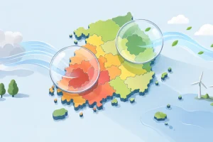 대기질 지수 지도 – 지역 간 비교 순서