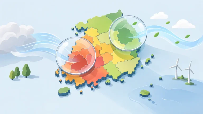 대기질 지수 지도 – 지역 간 비교 순서