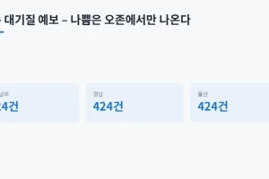 여름 대기질 예보 – 나쁨은 오존에서만 나온다