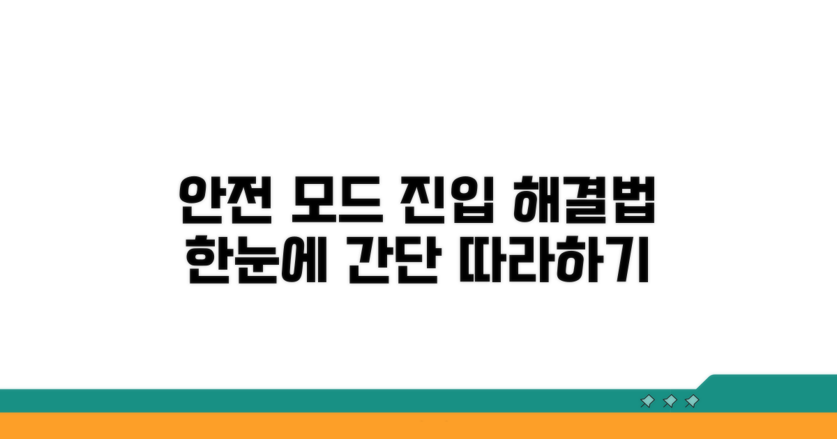 안전 모드 진입, 해결 단계별 안내