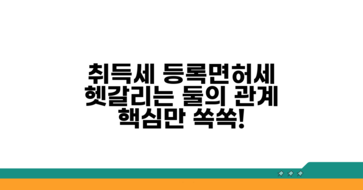 취득세와 등록면허세 연관성은?