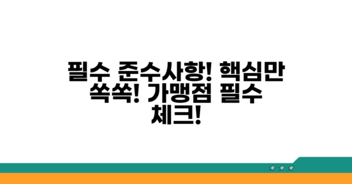가맹점 준수사항 핵심 안내