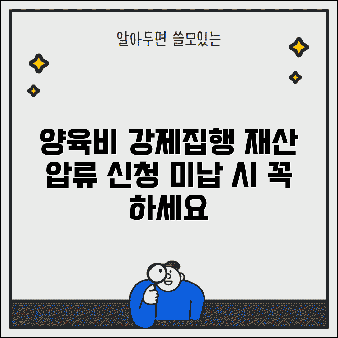 양육비 미지급 강제집행 | 양육비 미납시 재산 압류 신청