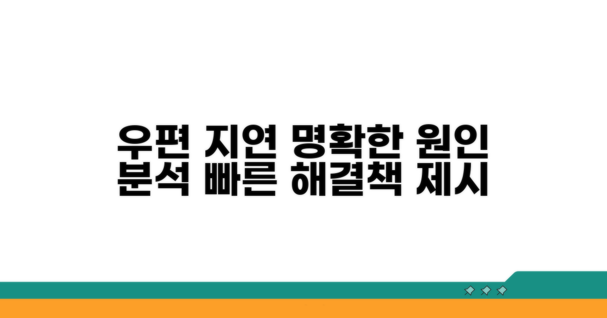 우편물 지연 원인 분석