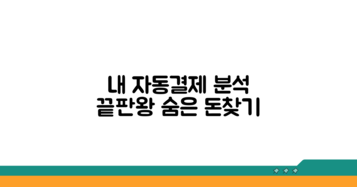 내 자동결제 내역 분석