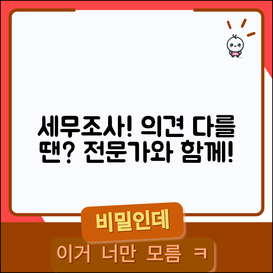 세무서 조사관과 의견 다를 때 어떻게 대응해야 하나요 | 세무조사 | 의견차이 | 대응방법