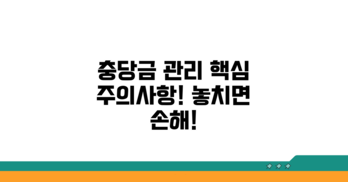 충당금 관리 주의사항