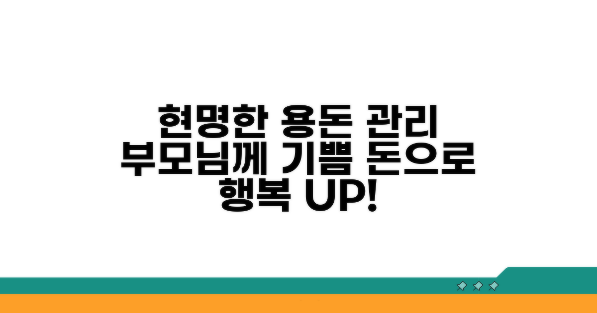 현명한 용돈 관리, 부모님께 기쁨 드려요