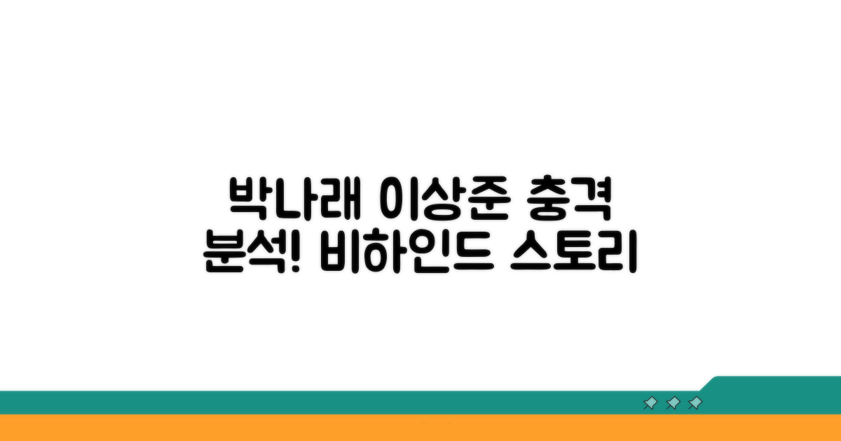 박나래 이상준 관련 상세 분석
