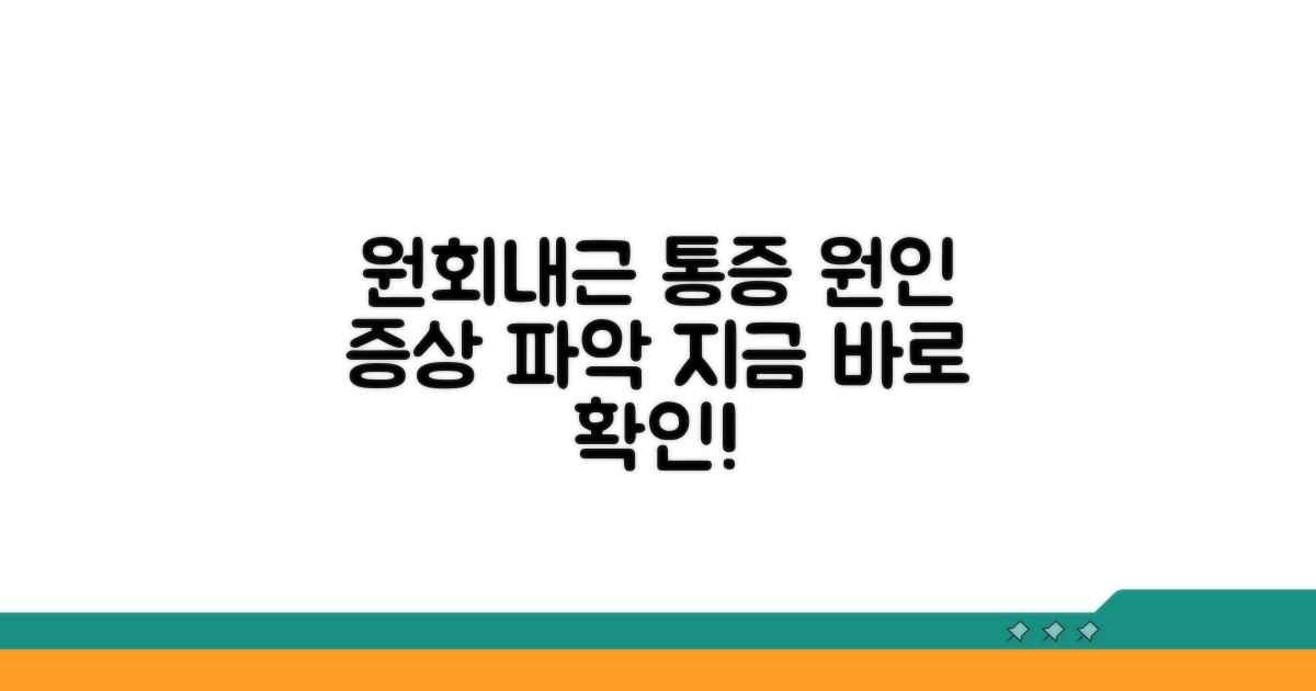 원회내근 통증, 원인과 증상 파악