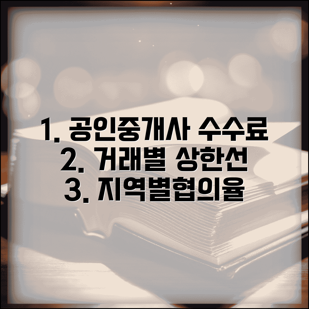 공인중개사 수수료 요율표 거래유형별 상한선 | 지역간 차이 | 협의요율 적용범위
