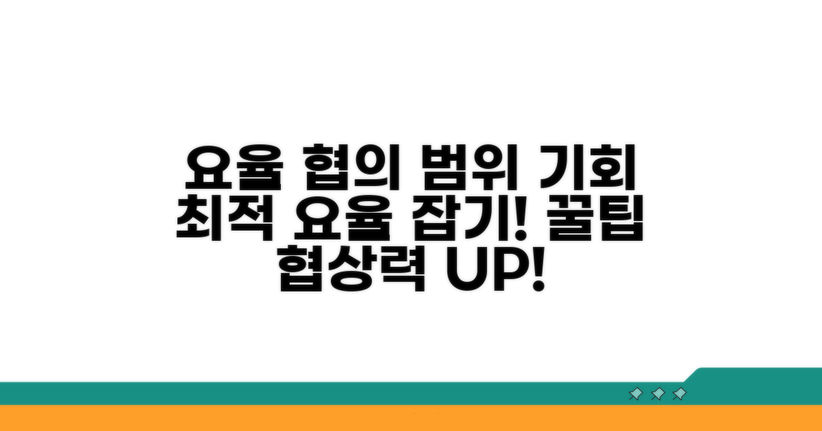 협의 가능 요율 적용 범위 파악