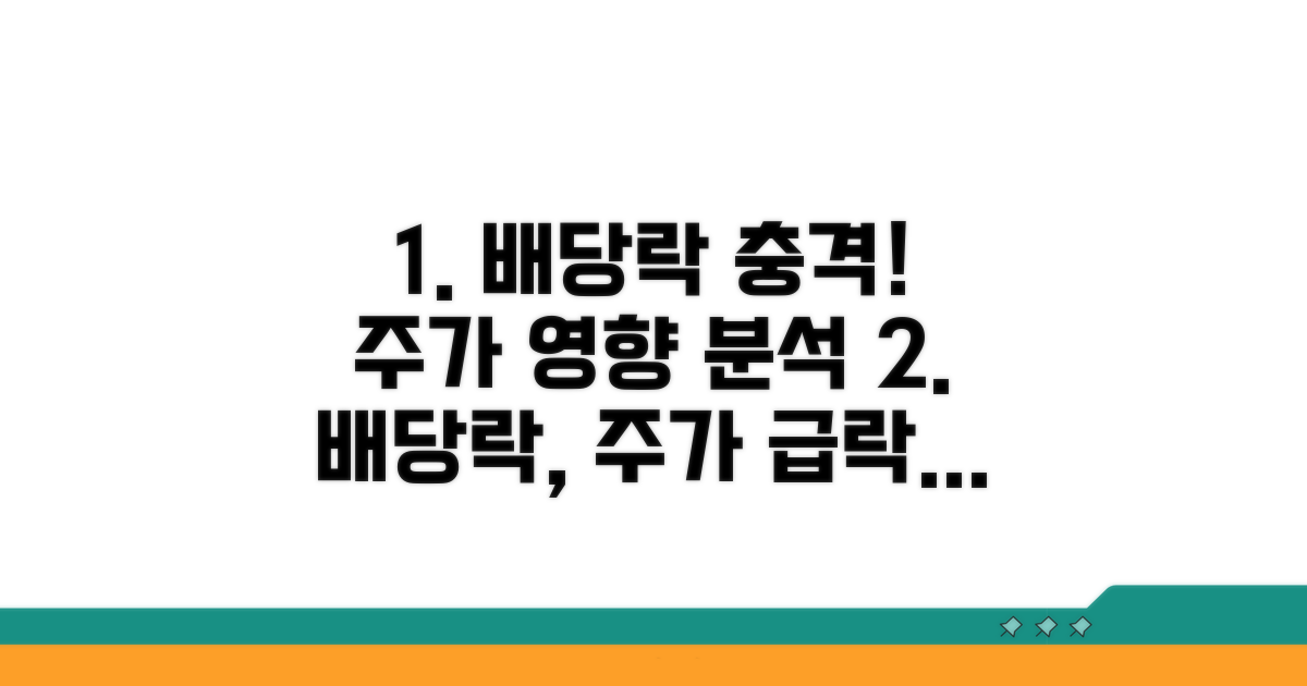 배당락이 주가에 미치는 영향 분석