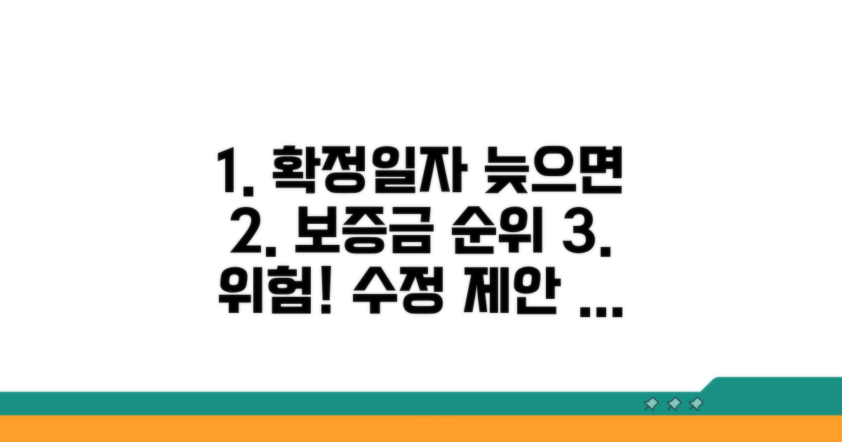 확정일자 늦으면 보증금 순위 변동