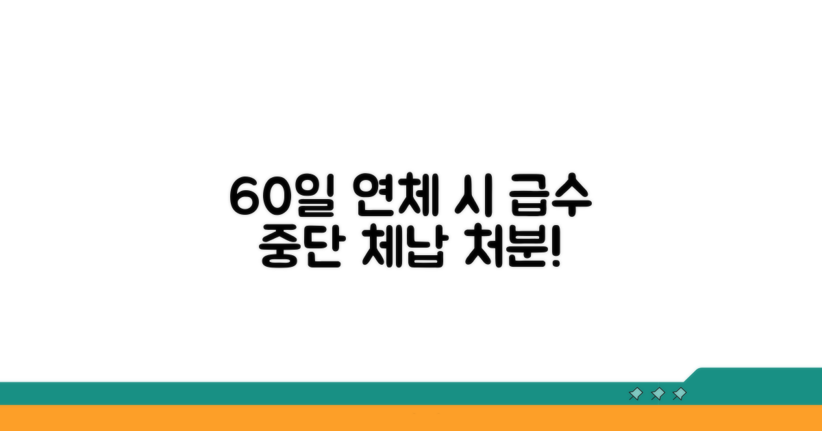 60일 연체 시 급수중단 및 체납처분