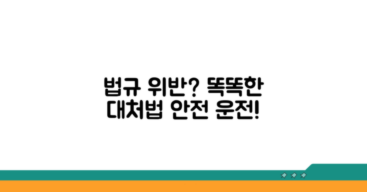 교통법규 위반, 현명하게 대처하기