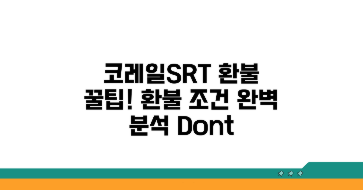 코레일/SRT 환불 조건 확인