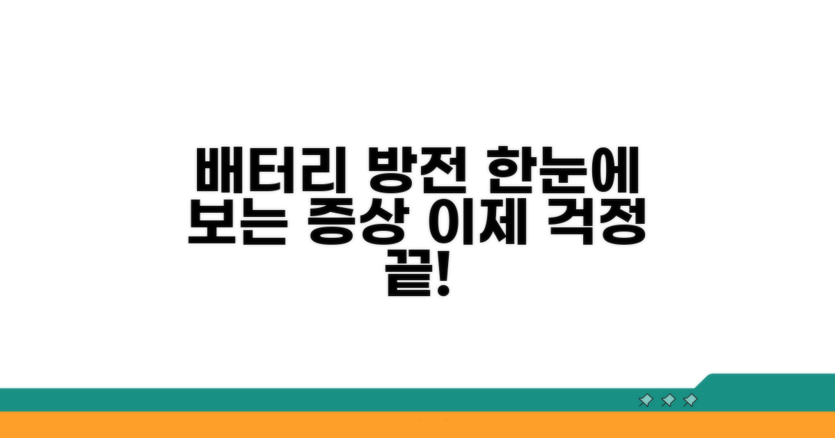 배터리 방전 증상 한눈에 보기
