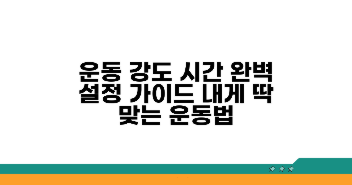 운동 시간과 강도 설정법