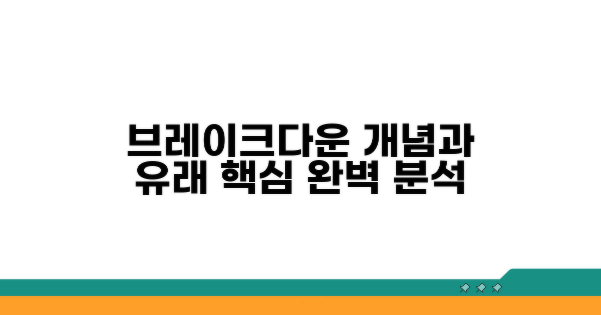 브레이크다운 개념과 유래