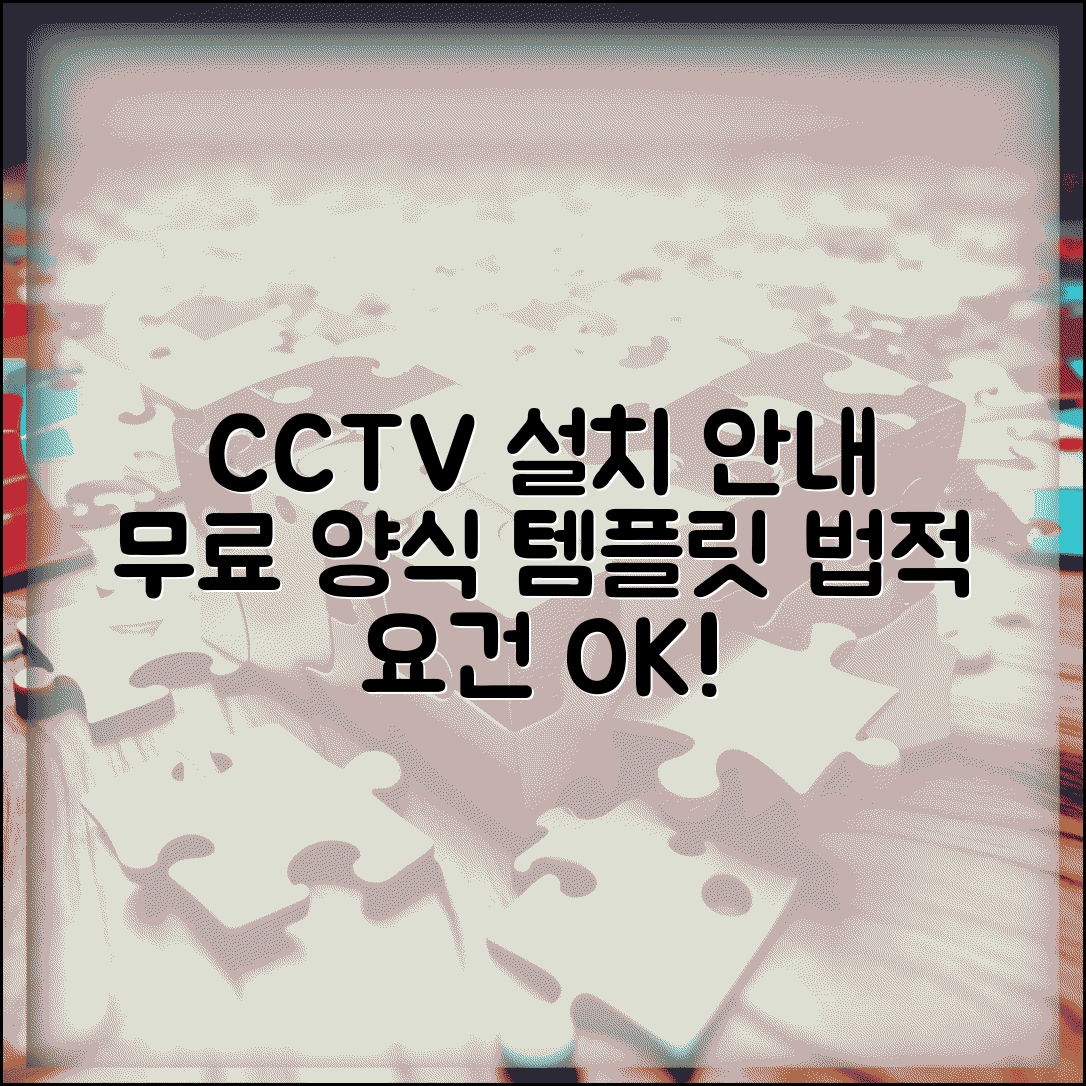 CCTV 설치 안내문 무료양식 | 법적 요건 충족 템플릿