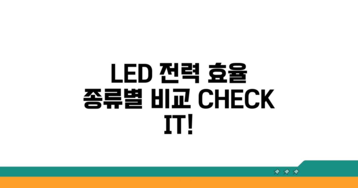 종류별 LED 전력 효율 체크