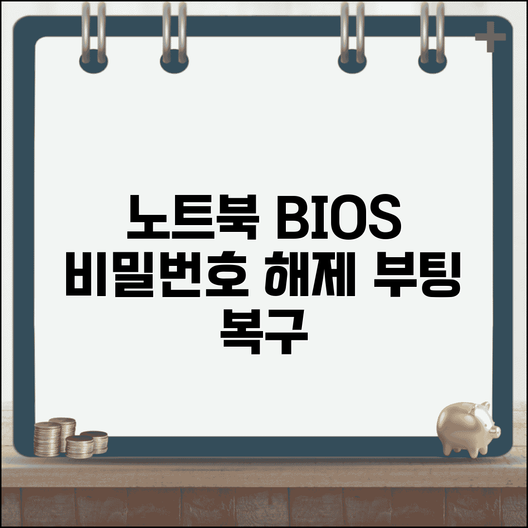 노트북 비밀번호 해제 BIOS 설정 | 랩톱 부팅 비밀번호 제거하고 정상 부팅 복구