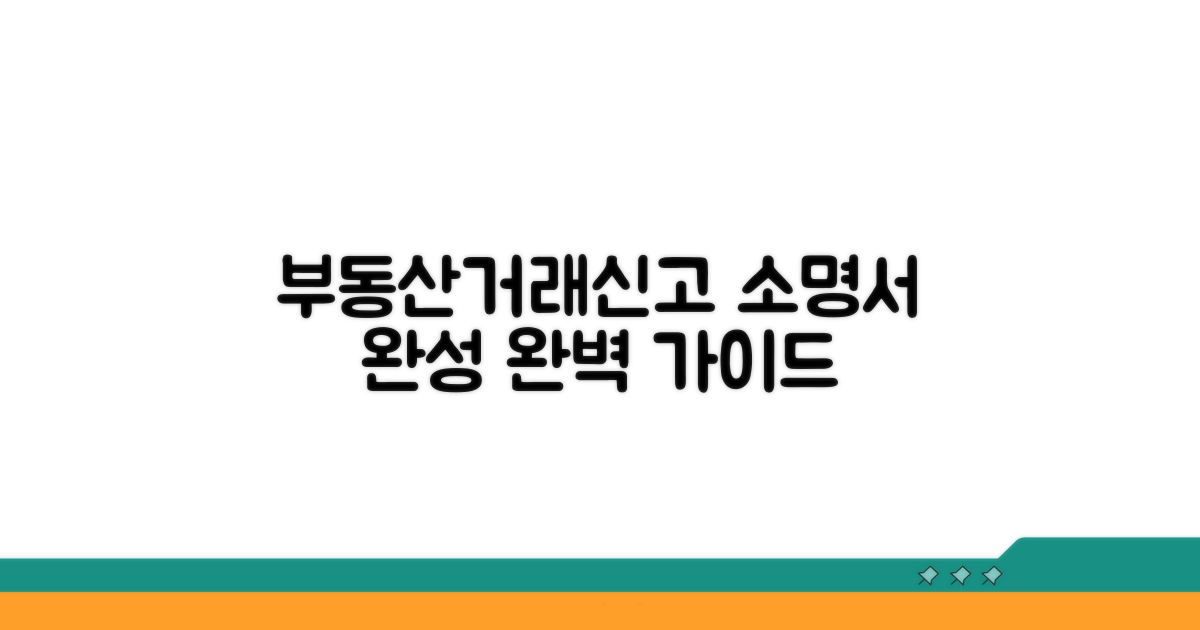 부동산거래신고 소명서 작성 완벽 가이드
