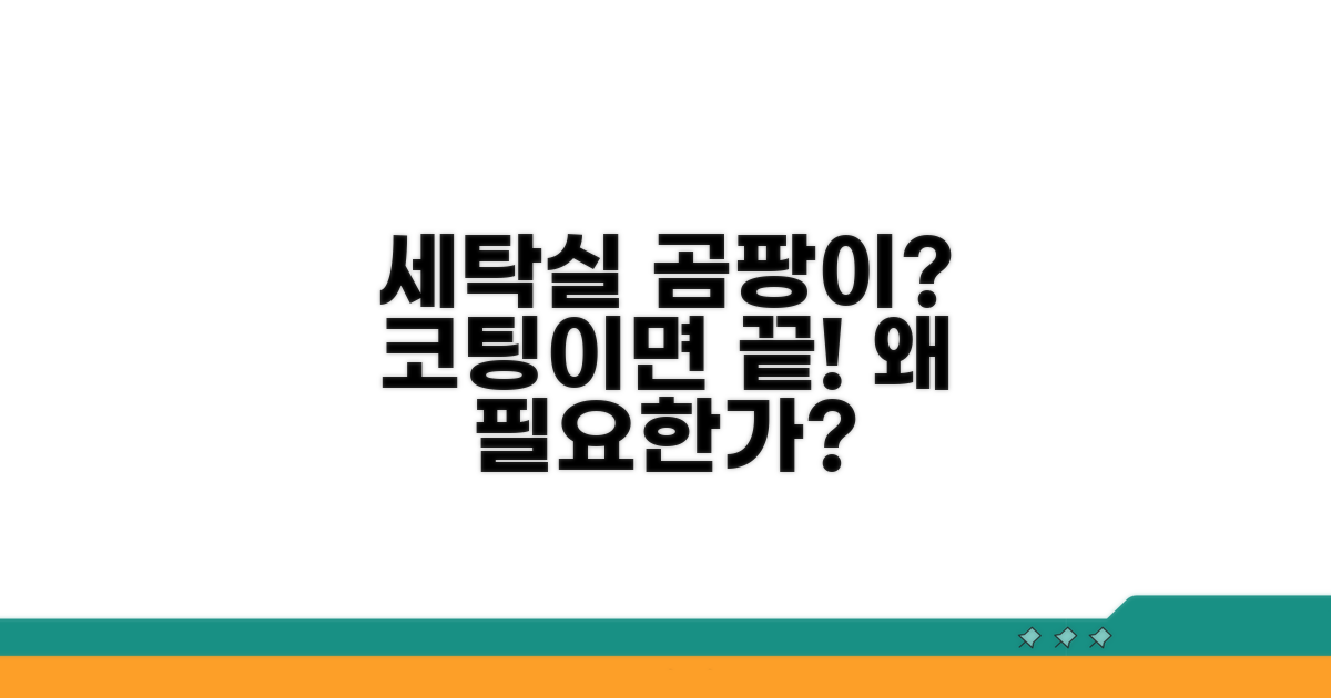 세탁실 곰팡이 방지 코팅, 왜 필요할까?
