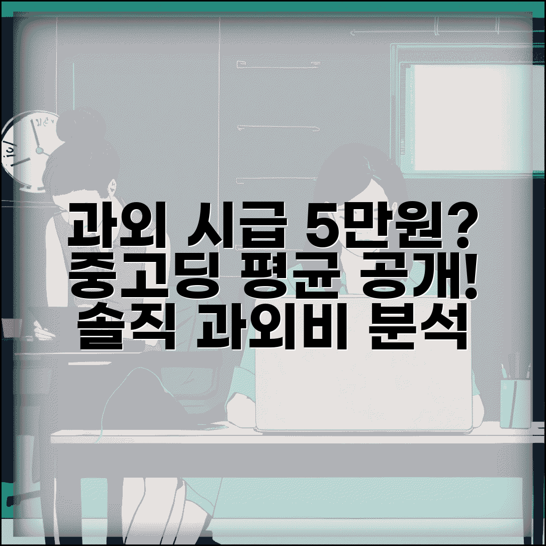 과외 비용 시간당 평균 | 과외 비용 중학생 고등생 시급 5만원