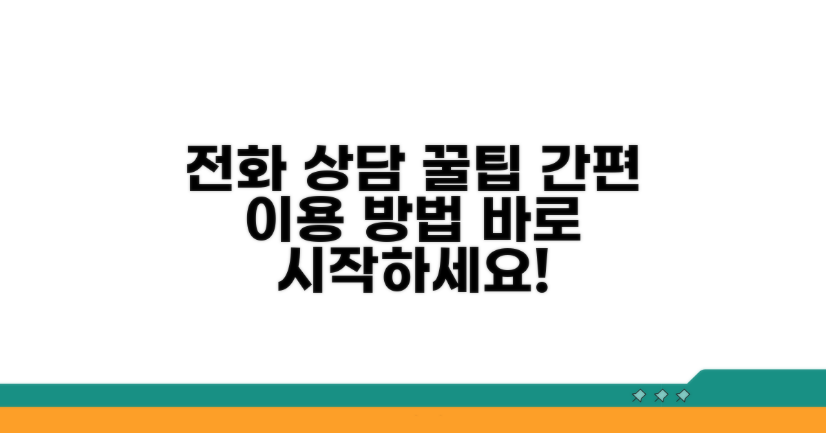 전화 상담 절차와 이용 방법