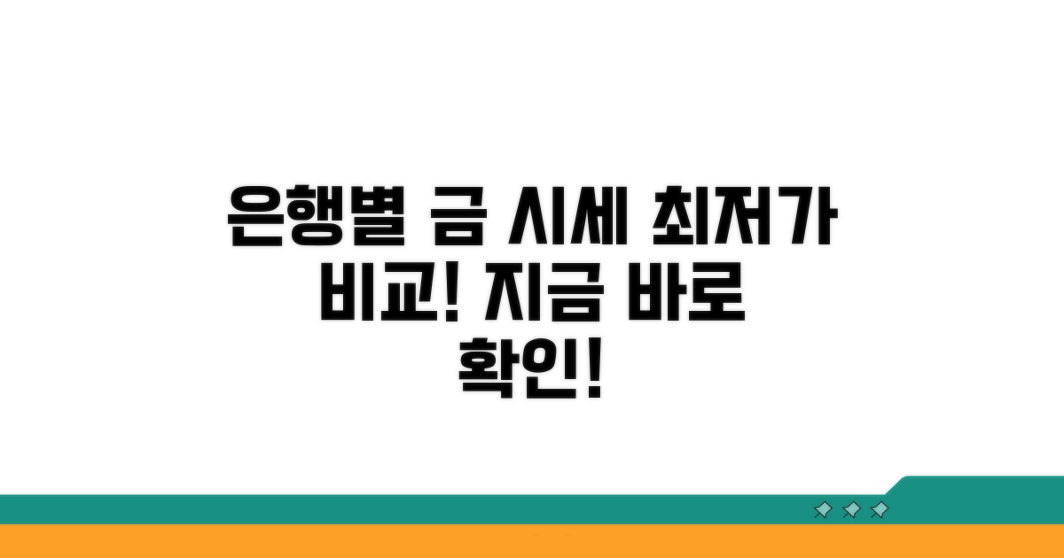 은행별 금 매도 시세 비교