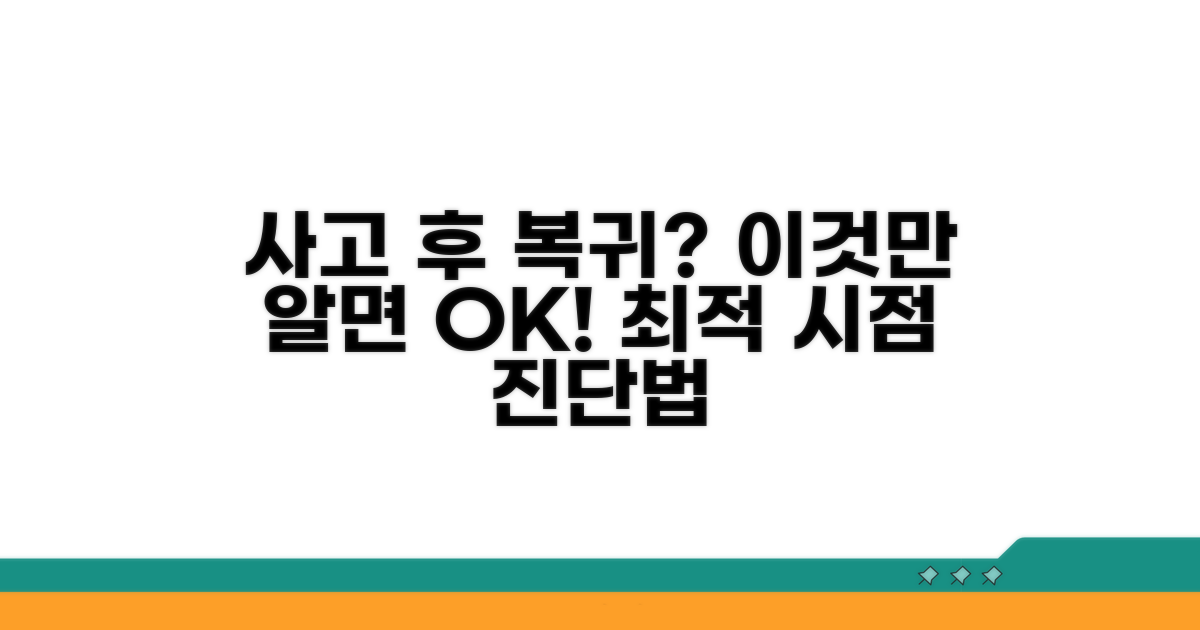 사고 후 복귀 시점 판단법