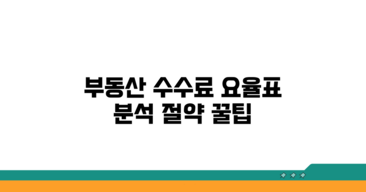 부동산 중개수수료 요율표 상세 분석