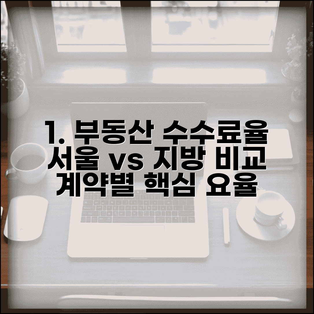 부동산 중개수수료율표 지역별 적용 | 서울vs지방 차이 | 계약유형별 요율 비교
