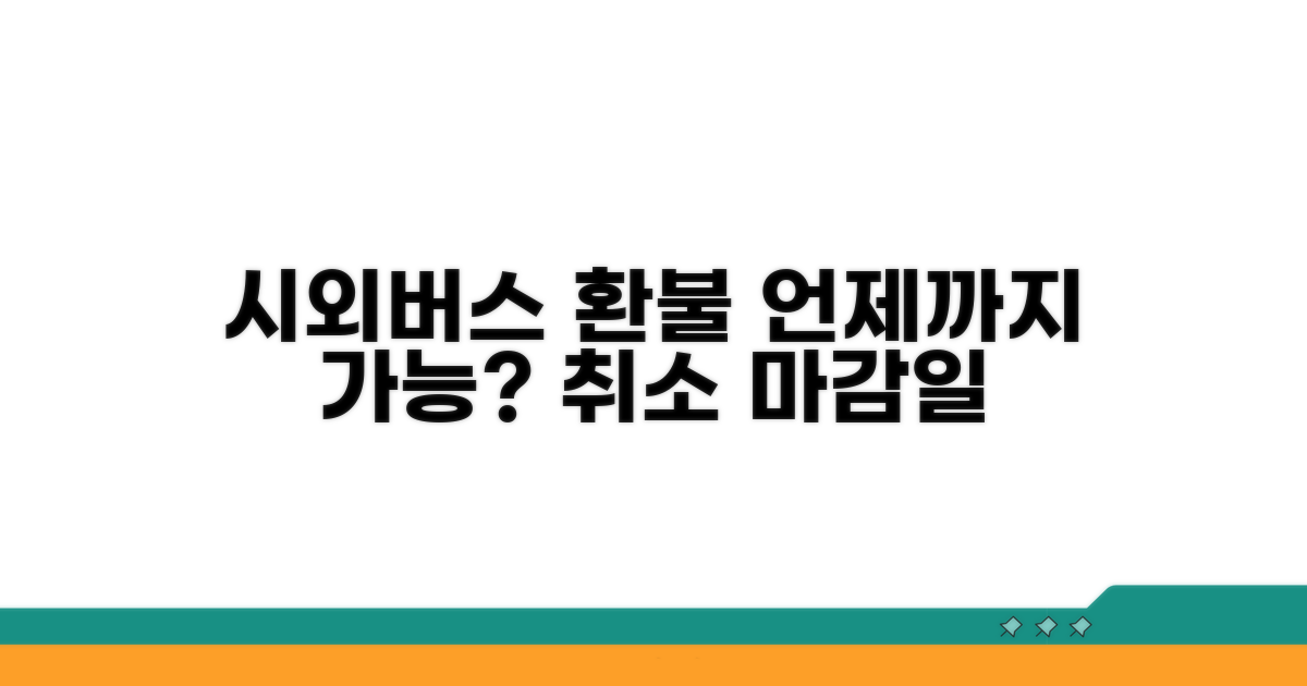 시외버스 취소 환불 기간은 언제까지?