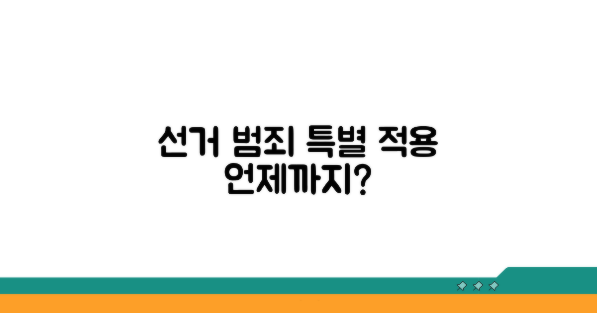 선거 범죄, 특별 적용 기간은 언제까지?
