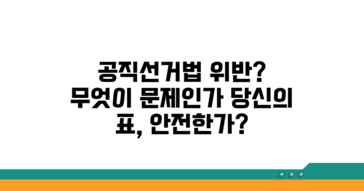 공직선거법 위반, 무엇이 문제일까?