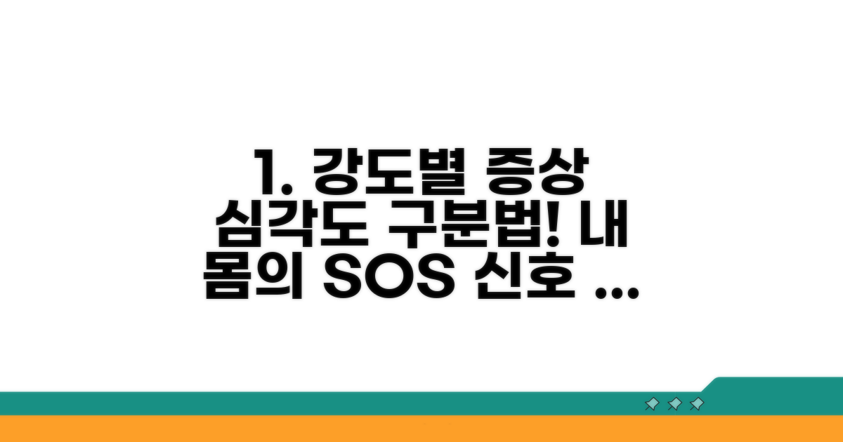 강도별 증상 심각도 구분법