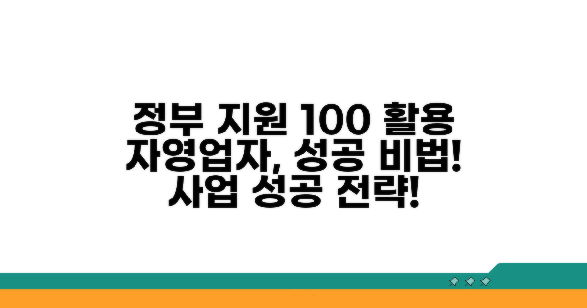 자영업자 성공 위한 정부 지원 활용