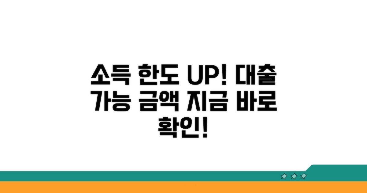 소득 한도와 대출 가능 금액 확인