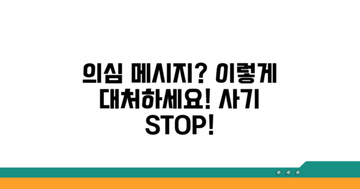의심 메시지 대처 방법