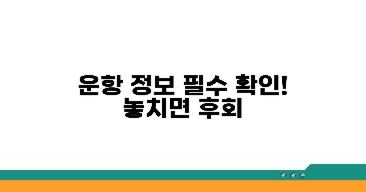 운항 정보 확인 필수 사항