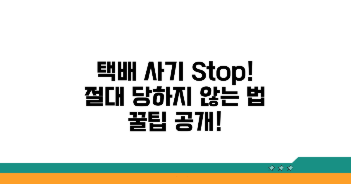 택배 사기 피해 막는 핵심 절차